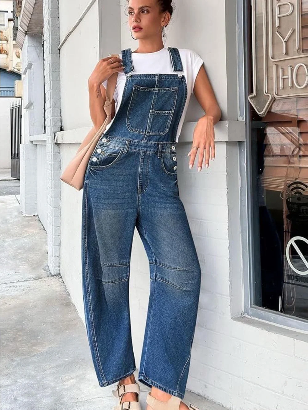 Barrel Jean Overalls